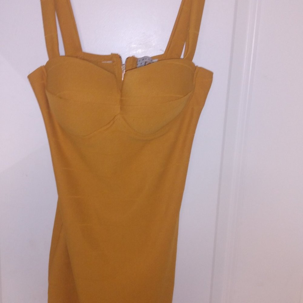 Yellow tank dress